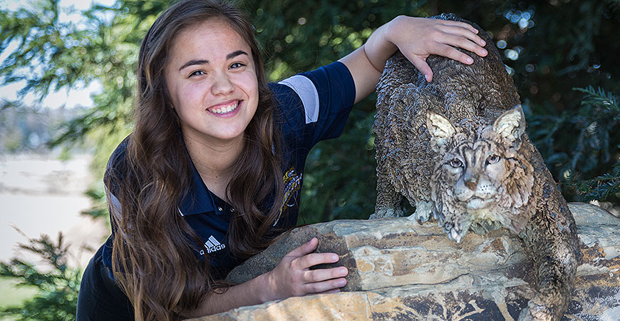 Student-athlete and leader Abbie-Leigh Meneses is preparing to graduate in May with a bachelor’s degree in biological sciences with an emphasis human biology and a minor in anthropology.