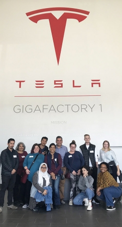 Curriculum is not limited to classroom instruction with the MM degree. Students venture to company headquarters, like Tesla, for a hands-on learning experience.